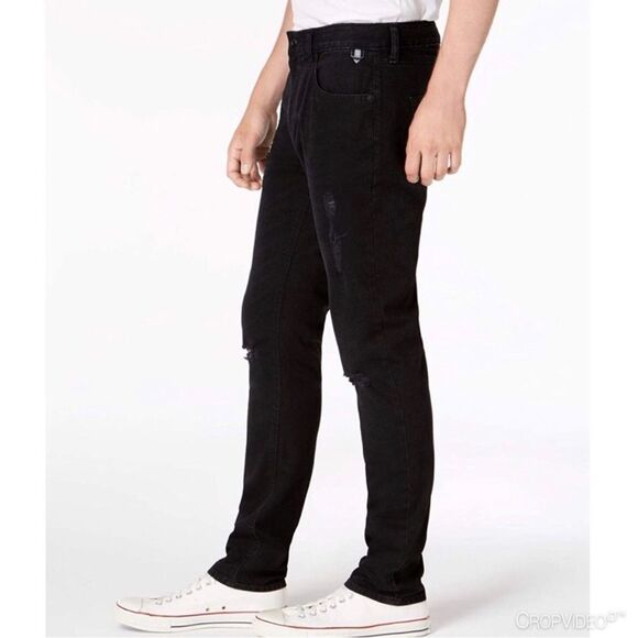 American Rag Ripped Distressed Blue Black Jeans Men’s Sz 38/30 - Picture 1 of 13